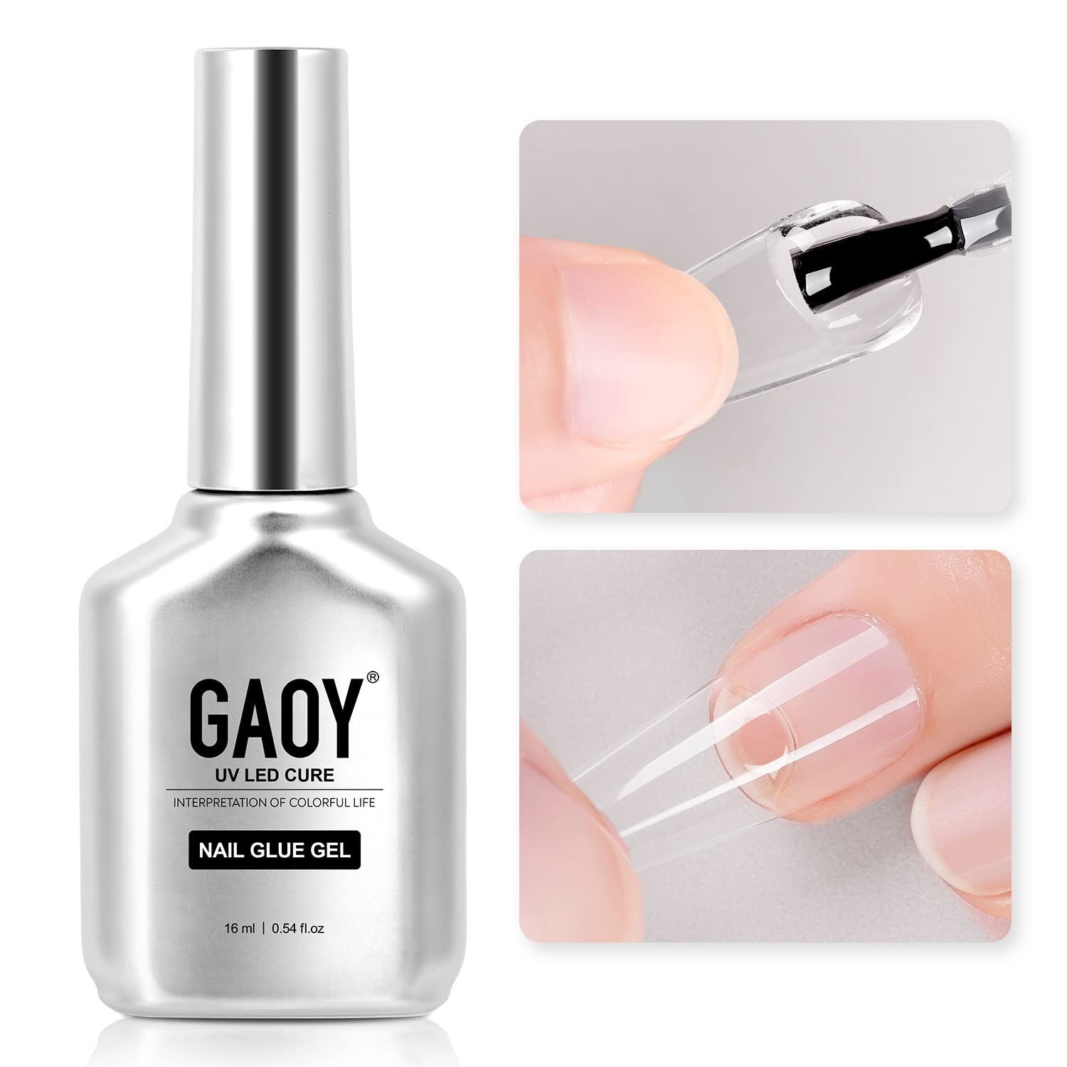 Acrylic Nail Glue Gel – 16ml Non-Toxic, 60s Cure for Strong, Sheer Press-On Hold