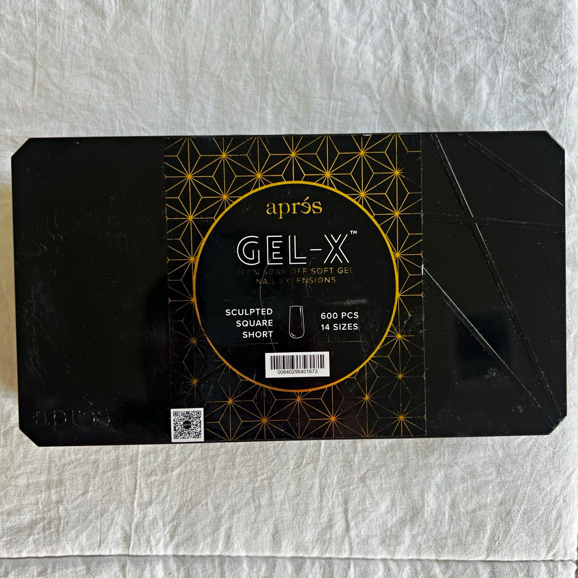 Après GEL-X Sculpted Square Short Clear Full Cover Nail Tips Set 600pcs