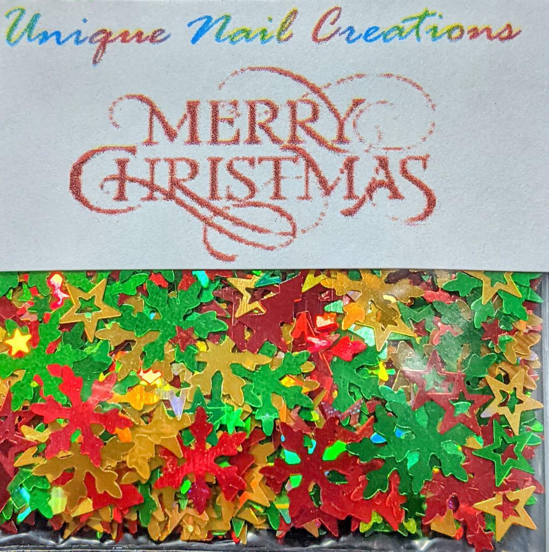 Limited Edition Glitter Mix~MERRY CHRISTMAS~Nail Art/Body Glitter/festival/Slime