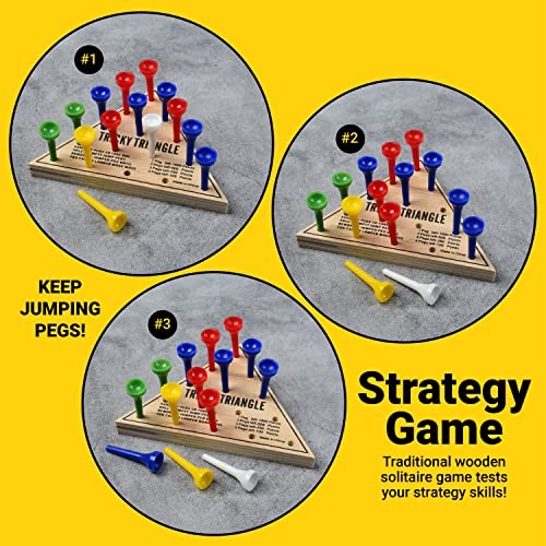 U.S. Toy Tricky Triangle Game – Travel Games, 4.5 inches x 3 inches, Assorted