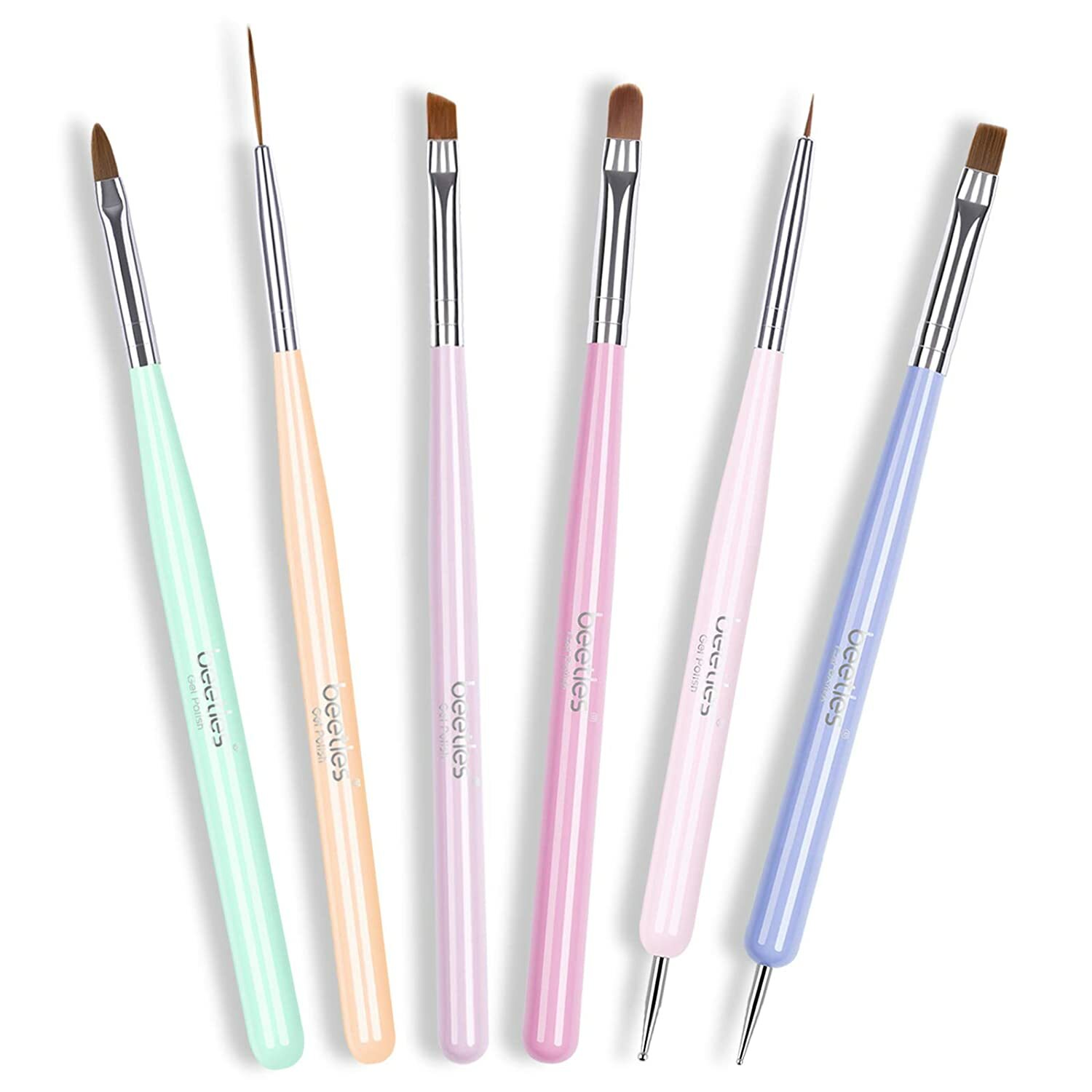 Nail Art Brushes Set Gel Polish Nail Art Design Pen Painting Tools (6 in pack)