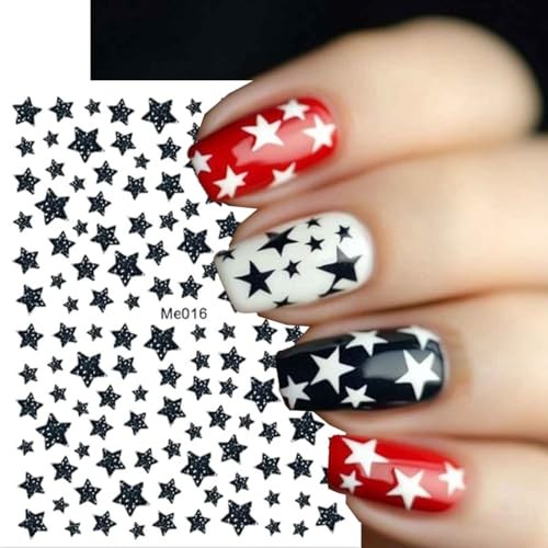 6Sheet 4th of July Star Nail Stickers Self-Adhesive Nail star nail decals-7