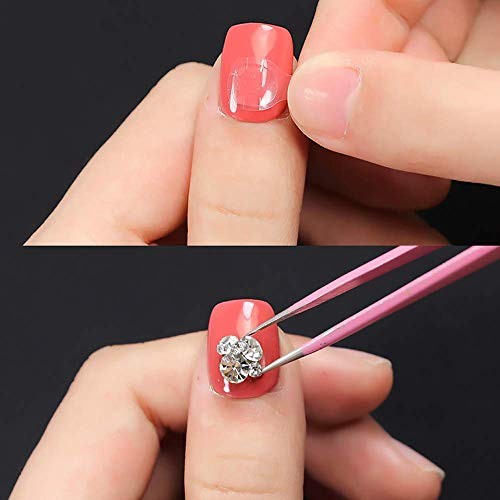 2400 Pcs100 Sheets Nail Glue Stickers Double Side for Press 2400 Pcs 100 Sheets