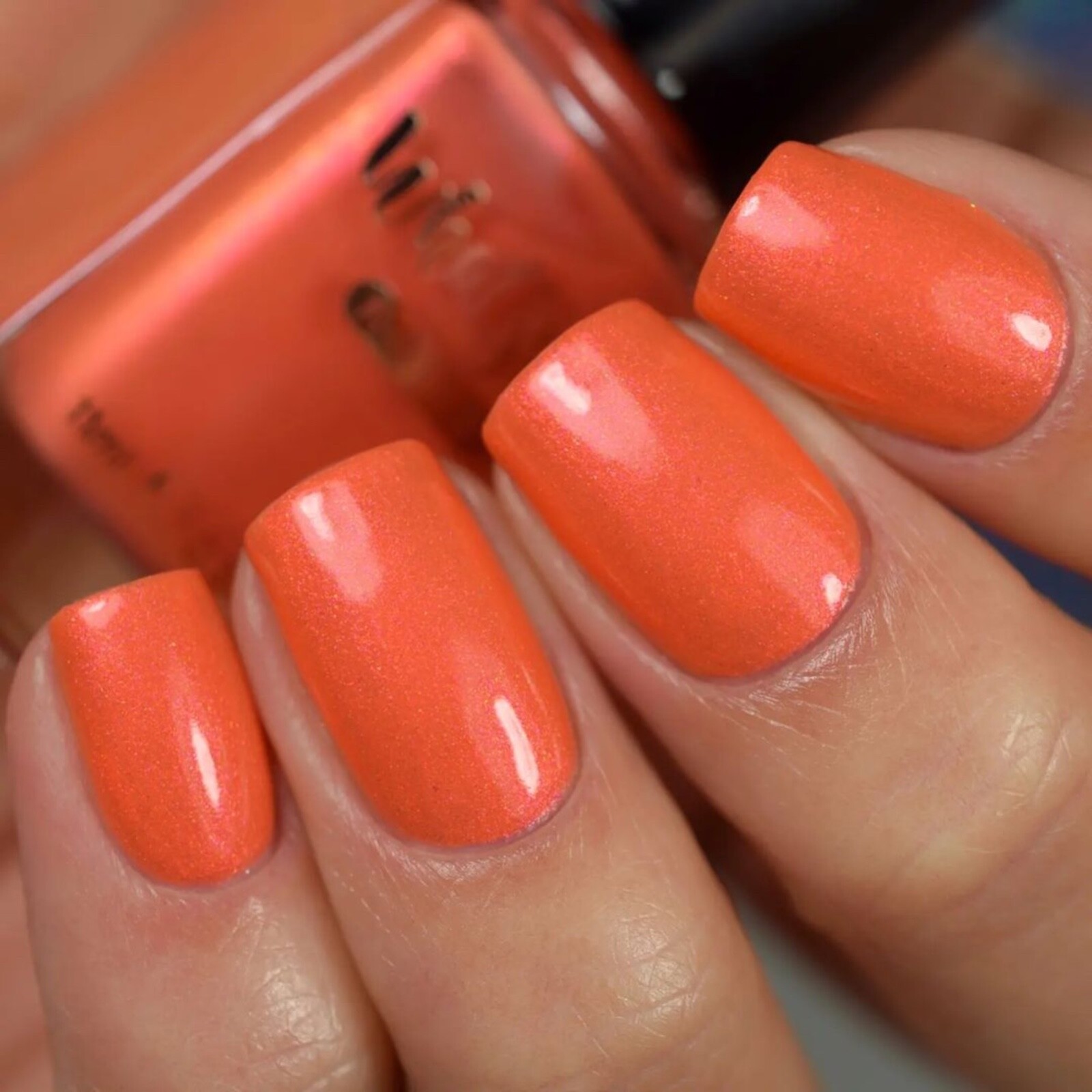 Whats Up Nails – Lush Orangery Regular Polish (Coral with Shimmer), Nail Polish