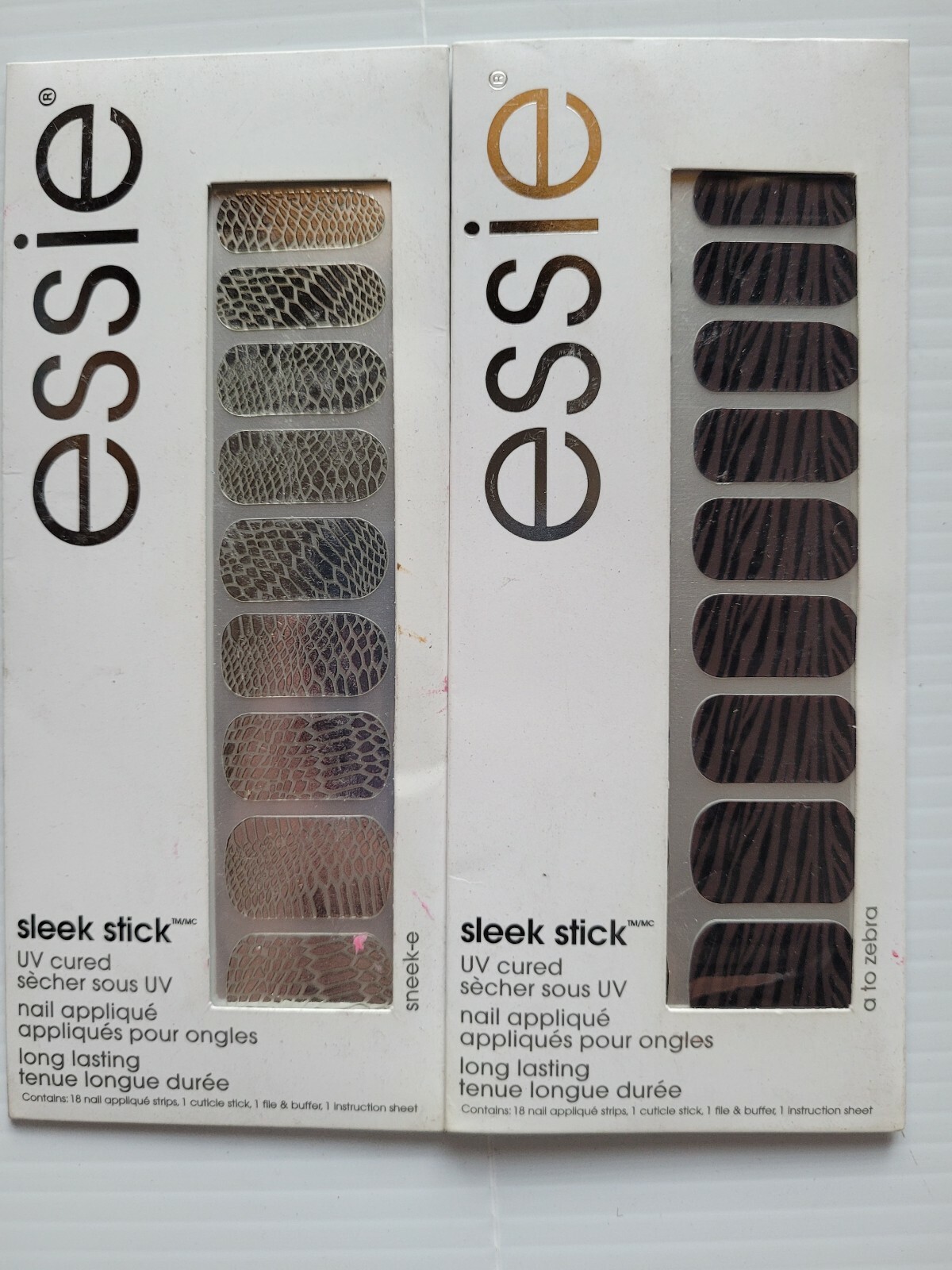 10 x Essie Sleek Stick Nail Applique Strips See Colors/Pattens in Description