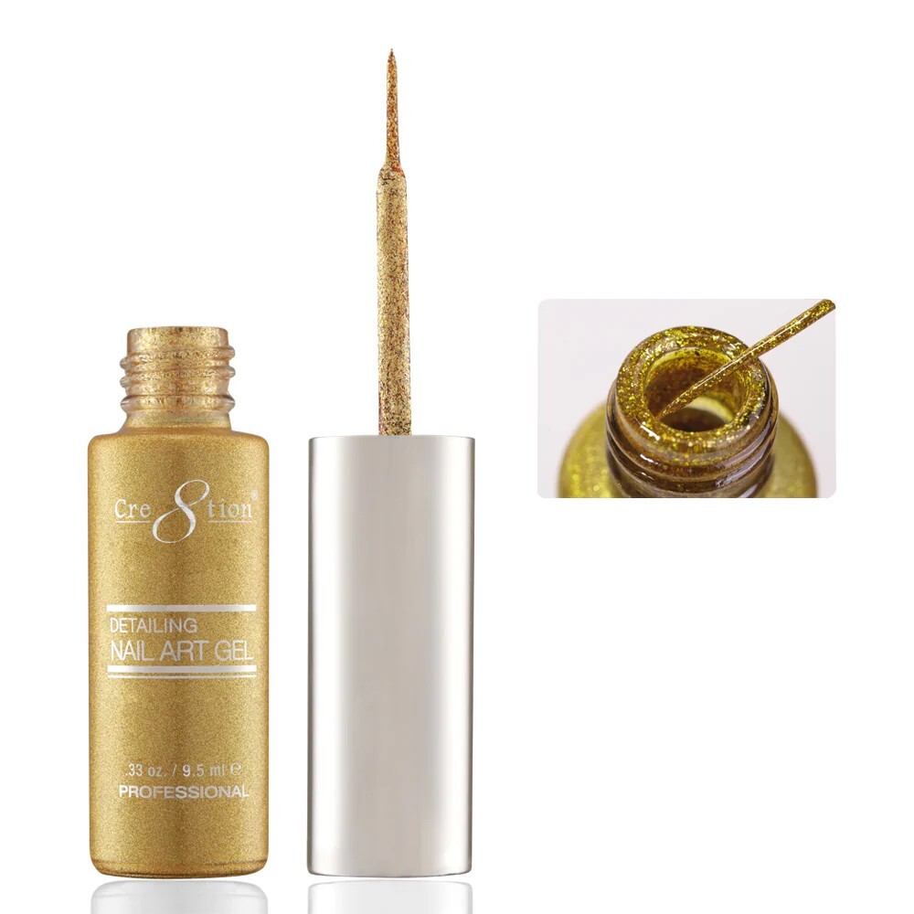 Cre8tion Detailing Nail Art Gel .33 Oz – #31 Gold Platinum 2