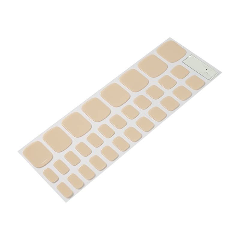 Semi Cured Gel Nail Strips – 32 pcs Gel Pedicure Stickers, Easy to Apply & Re…
