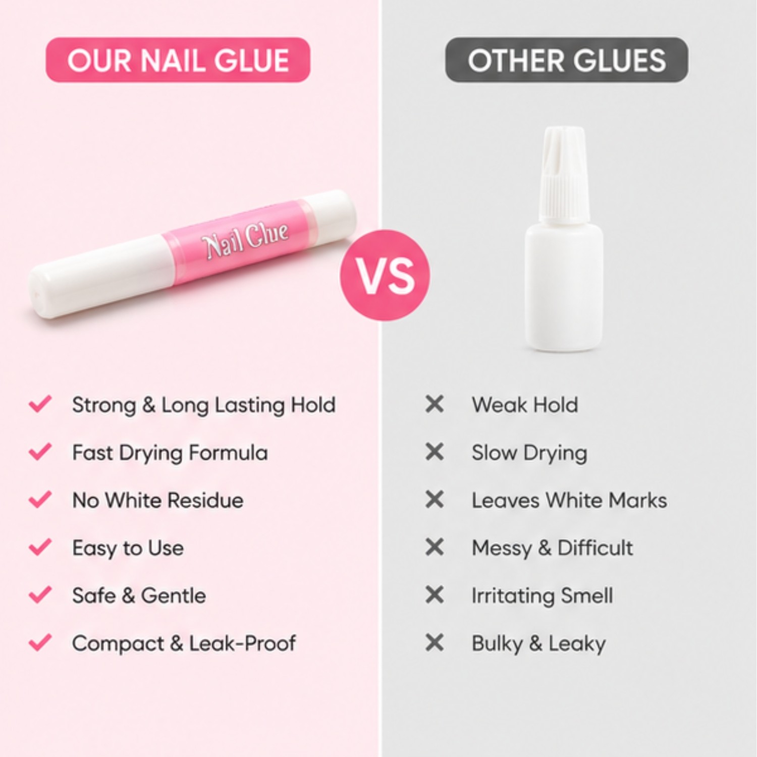 False Nail Glue 10x 2g Bottles Extra Strong Fake False Nail Glue Nail Art