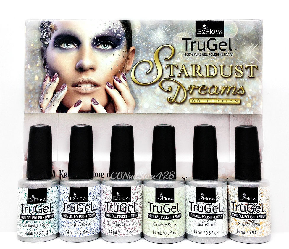 EZFlow TruGel- LED UV Gel Polish- STARDUST DREAMS- All 6 colors 0.5oz/14ml