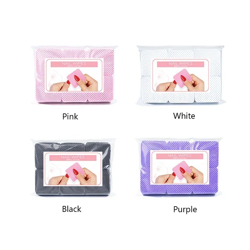 300 Pack Lint Free Nail Wipes Cotton Pads for Gel Polish Makeup Remover Prep