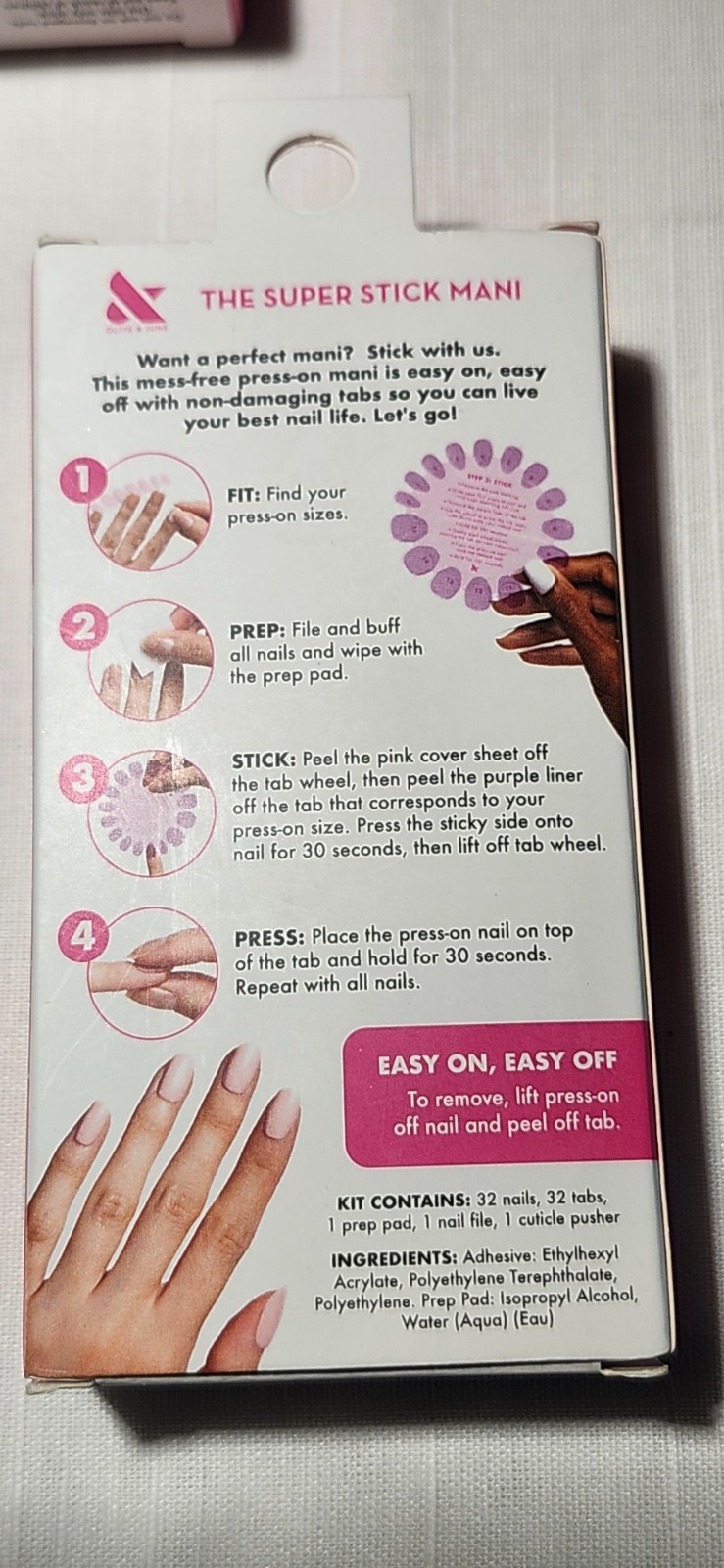 6 Different Press-On Nails Kits – 5 Olive & June and 1 imPRESS (BRAND NEW)