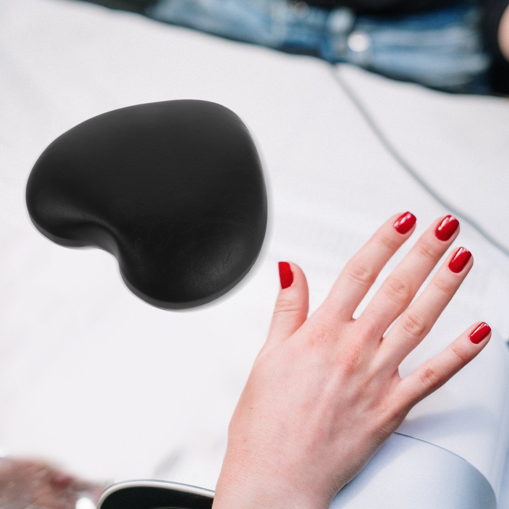 Manicure Arm Rest Pillow Black Nail Hand Pillow with Stable Design for Nail Art