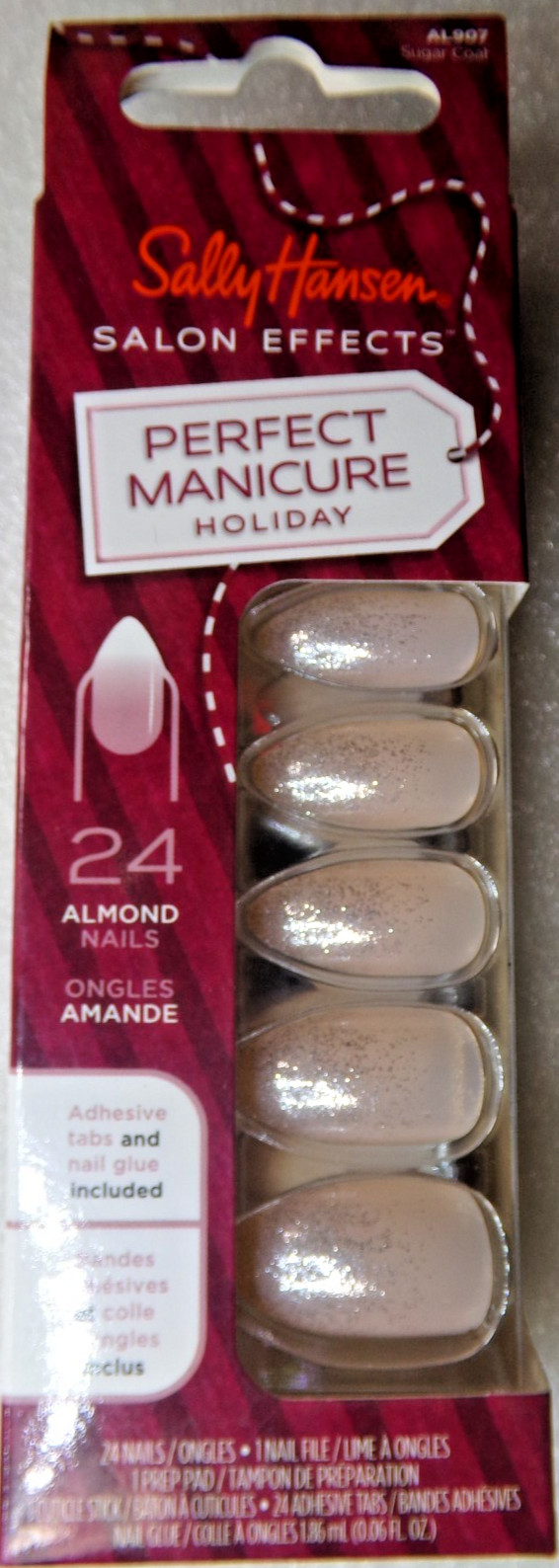Sally Hansen Nails Medium Nude with Silver tipped Ombre
