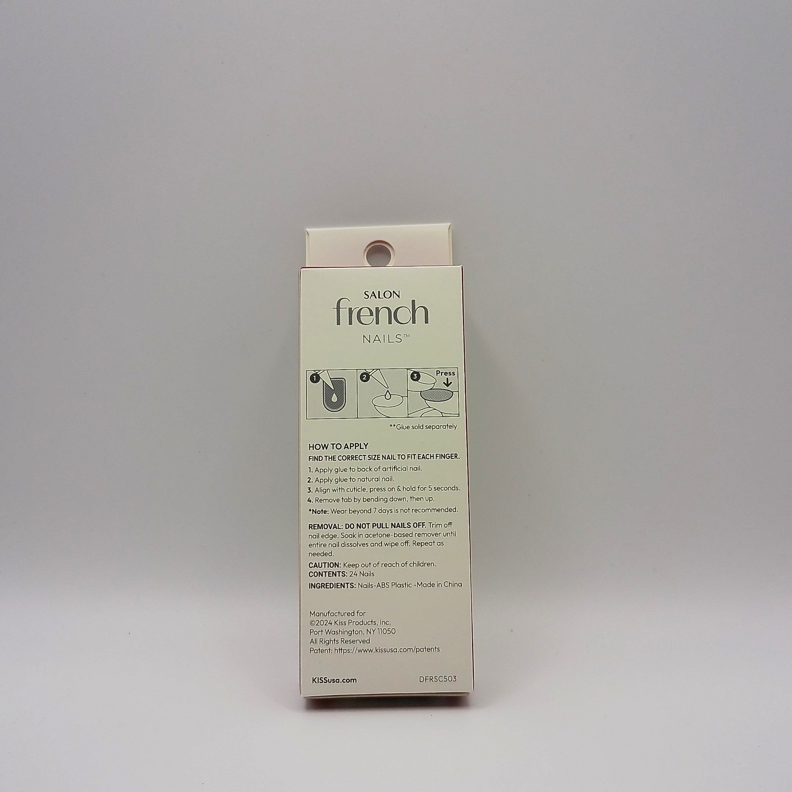KISS Salon French Press-On Nails – Real Short DGSF03 Moon Pink 2 PACK