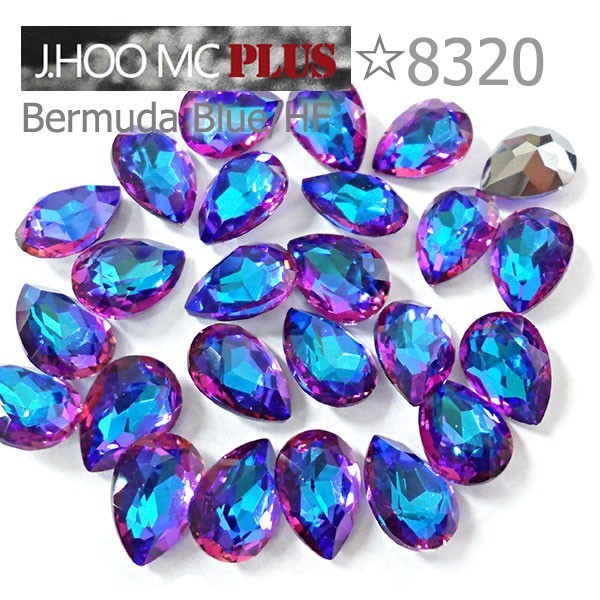 J.HOO Crystal 8320 Pear Flat Back Fancy Rhinestones 14×10mm Nail Art (6pcs)