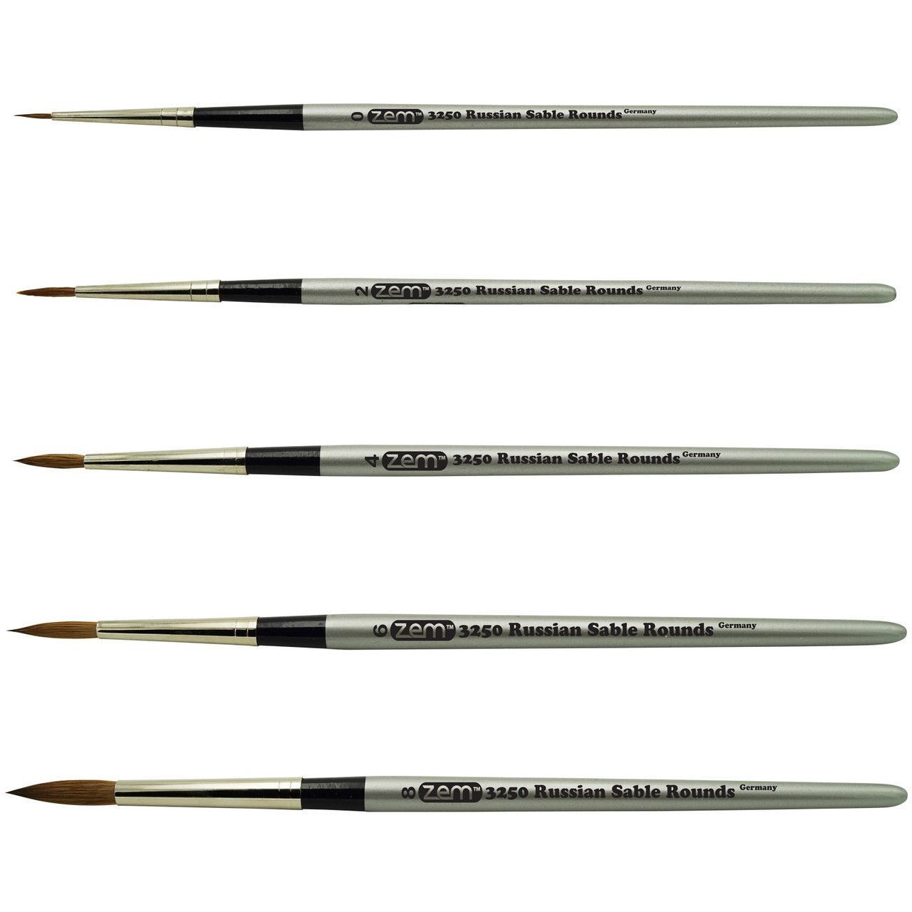 AS-60 Russian Pure Sable Rounds Brush Set 5 pcs
