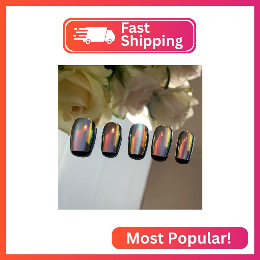 Incantevole Cat’s Eye Press On Nails (30PCS；SIZE：XS-S-M), Short Square Fake Nail