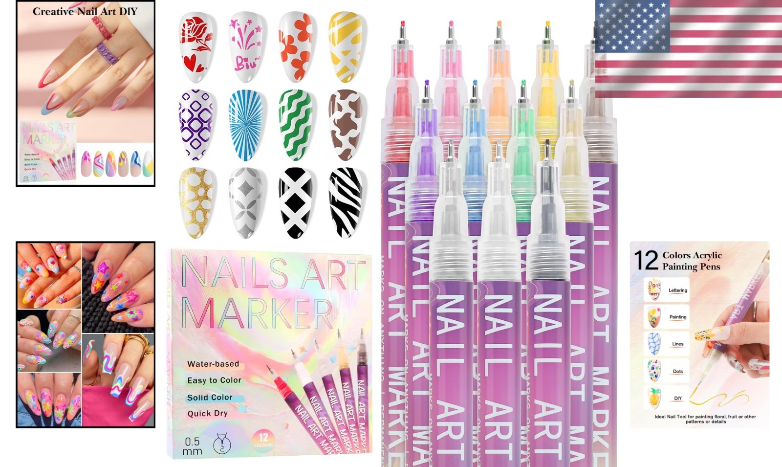 Intricate Nail Design Pens – Fine Tip for Precision Artwork