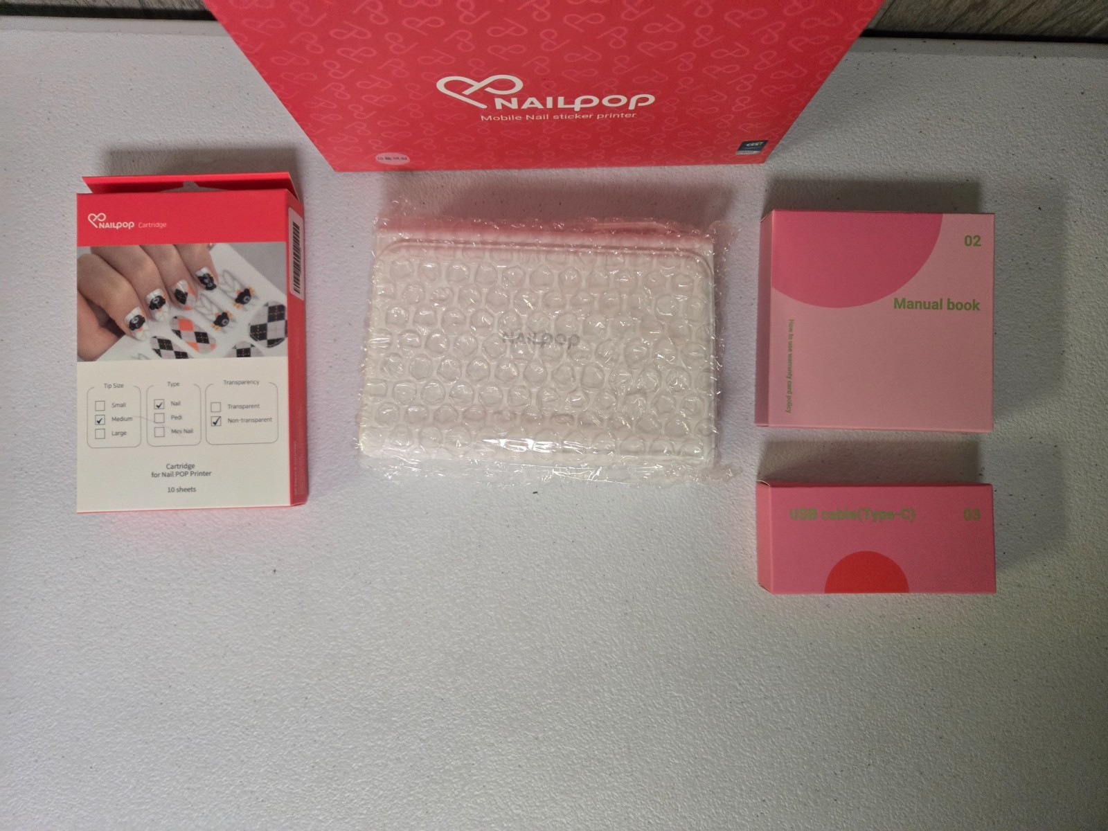 NAILPOP Digital Nail Art Design Printer Machine w/10 Nail Sticker Paper Sheets
