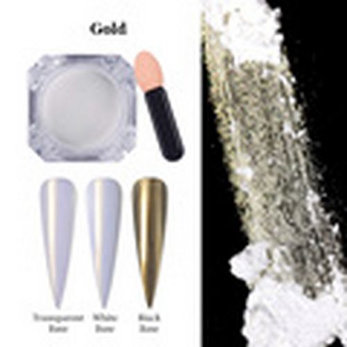 Mirror Glitter Nail Chrome Pigment Dust Power Pearl White Rubbing Powder Glitter