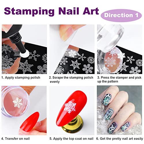 Nail Stamper Nail Art Brushes, French Tip Nail Stamp Clear Nail Art Stamper