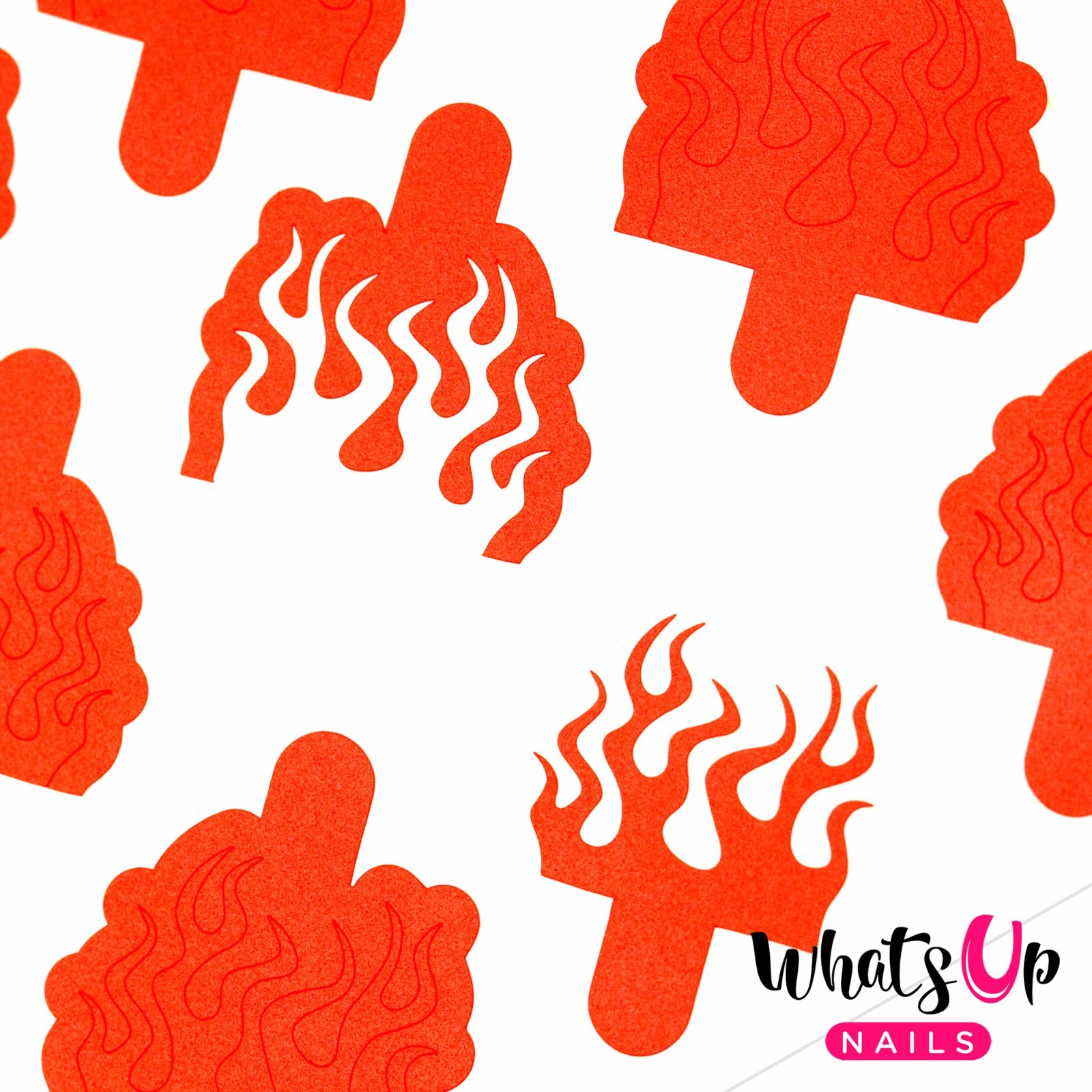 Fire Stencils for Nails, Halloween Nail Stickers, Nail Vinyls