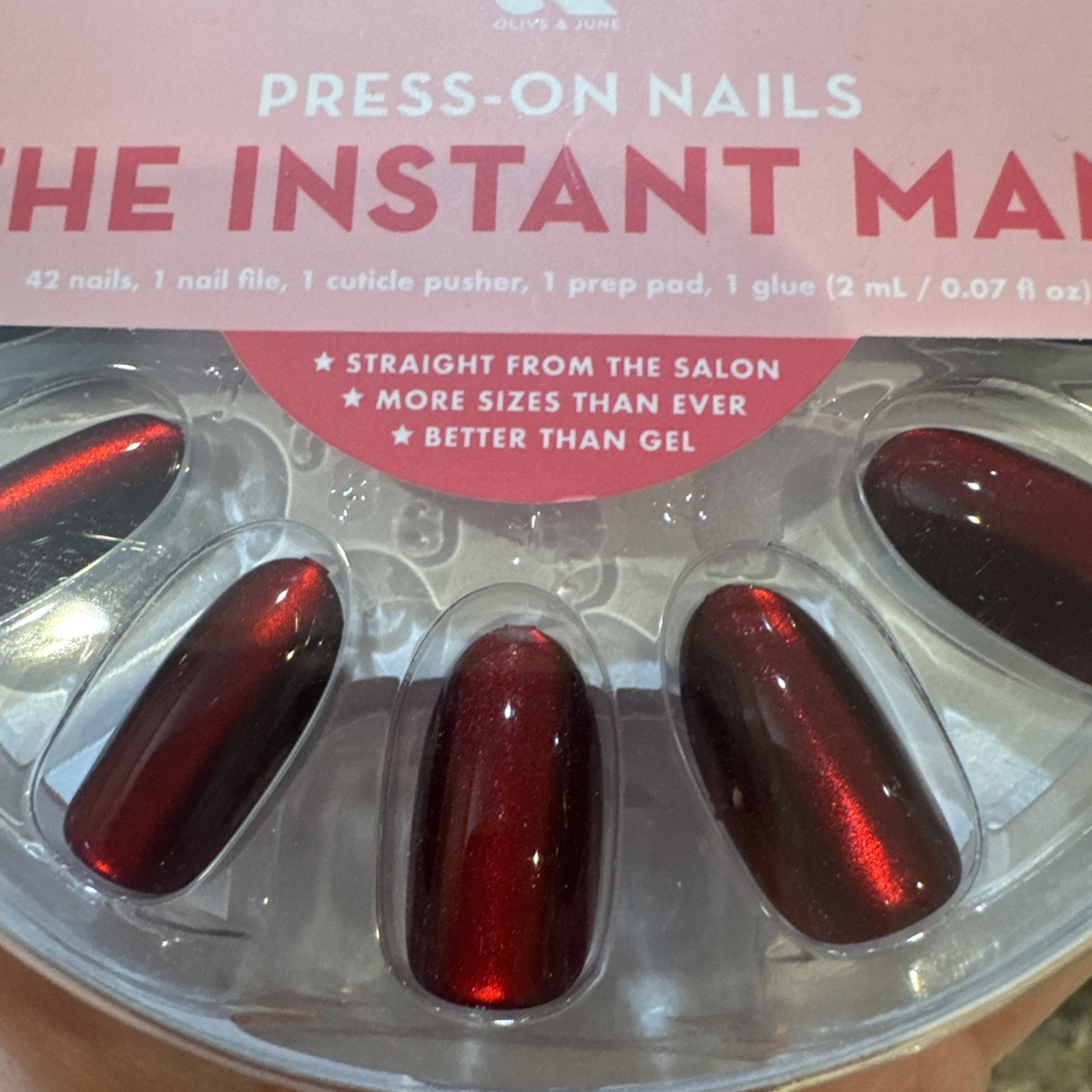 Lot Of 3 Olive & June Press On Nails medium Social Studies Blue Velvet Obsessed