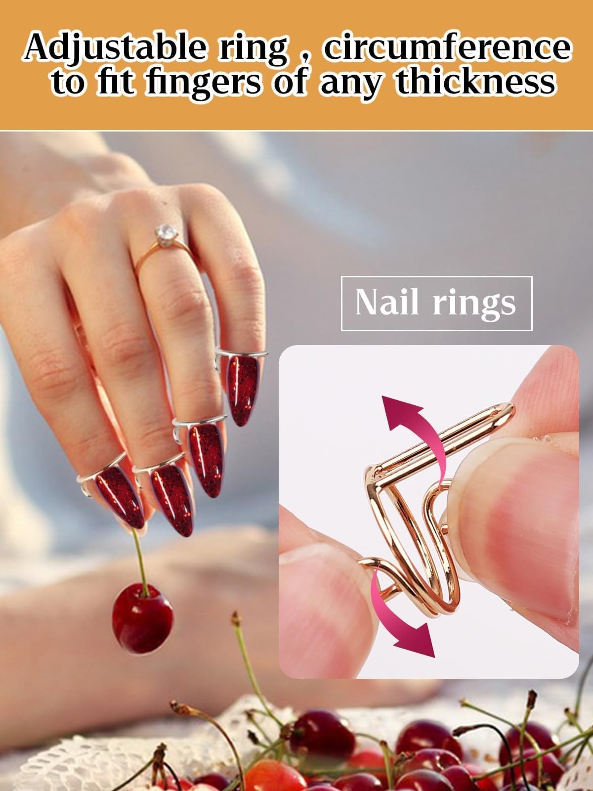 20PCS Adjustable Nail Rings Set – Adjustable Wudu Fingernail Rings Set With 1…