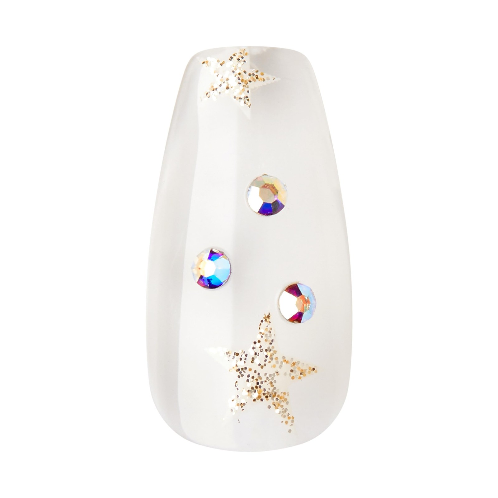 KISS Gel Fantasy Press On Nails, Nail glue 31 Piece Set, Fun & Jelly
