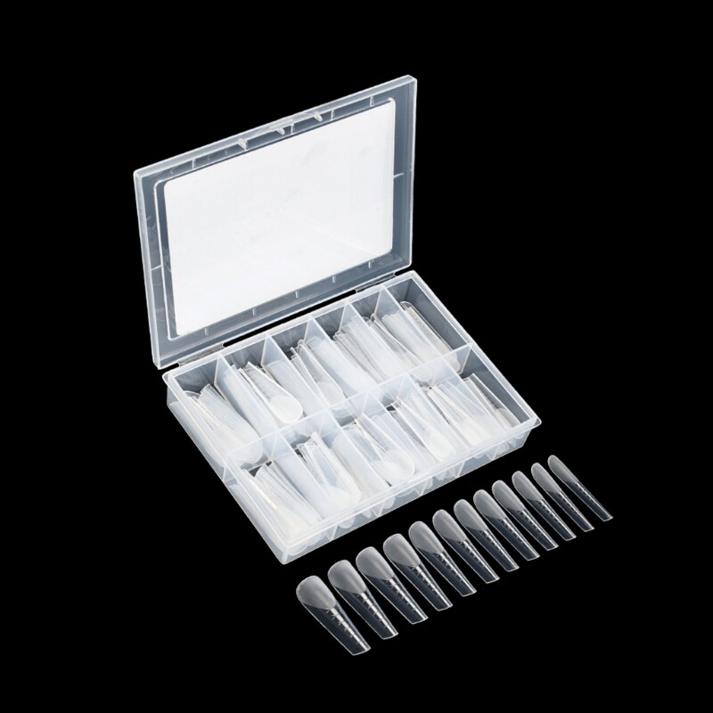 Clear Duals Acrylic Nail System Form UV Gel Nail Mold Full Cover Fasle Nail Tips