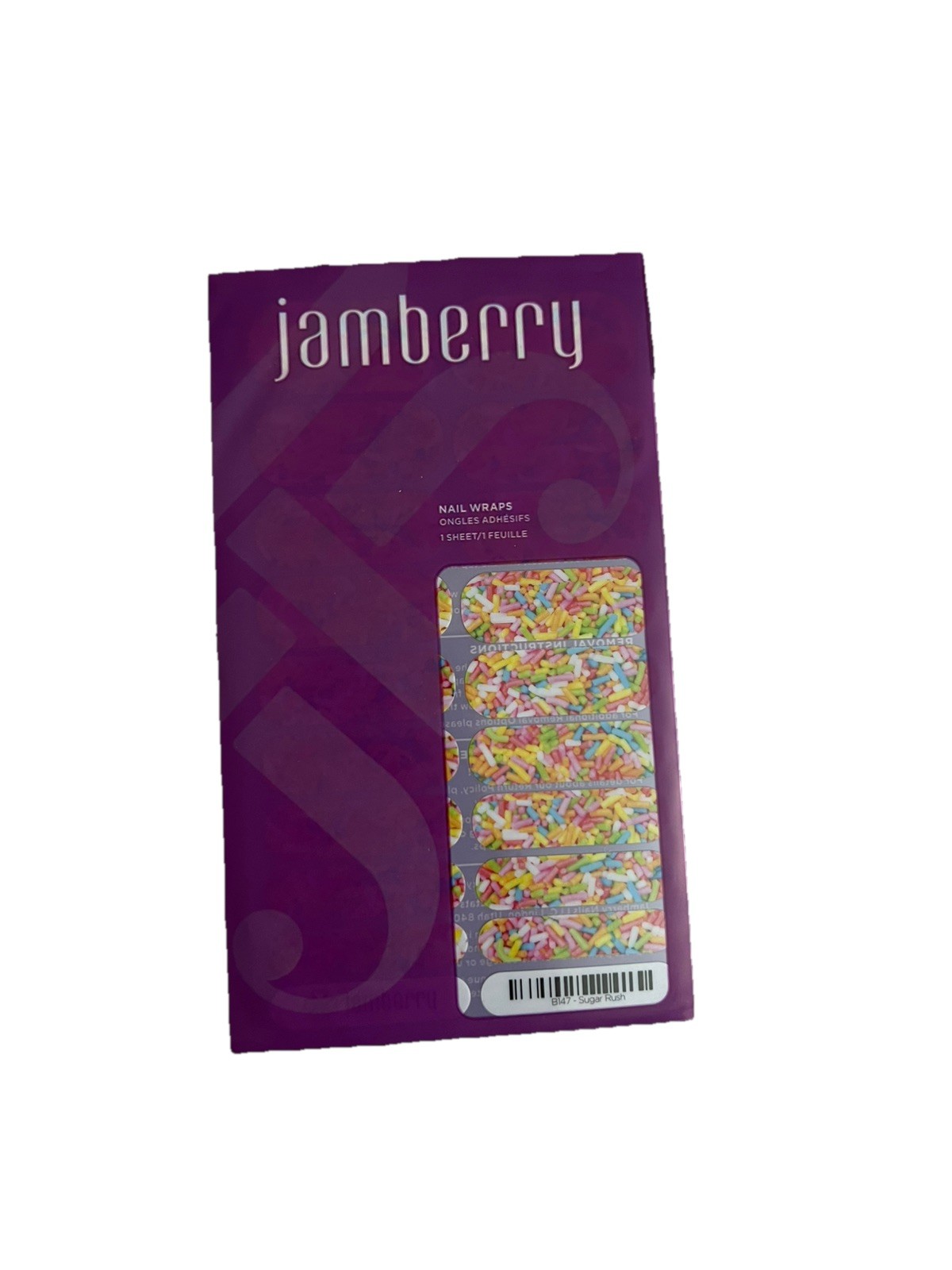 Jamberry Nail Wraps Full Sheet B147- Sugar Rush- Sprinkles