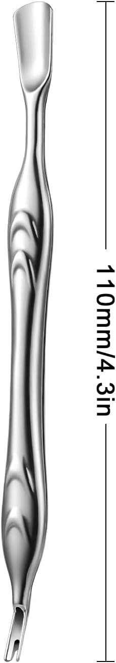 Cuticle Pusher with Fork, 2-in-1 Cuticle Trimmer Nail Care Tool,