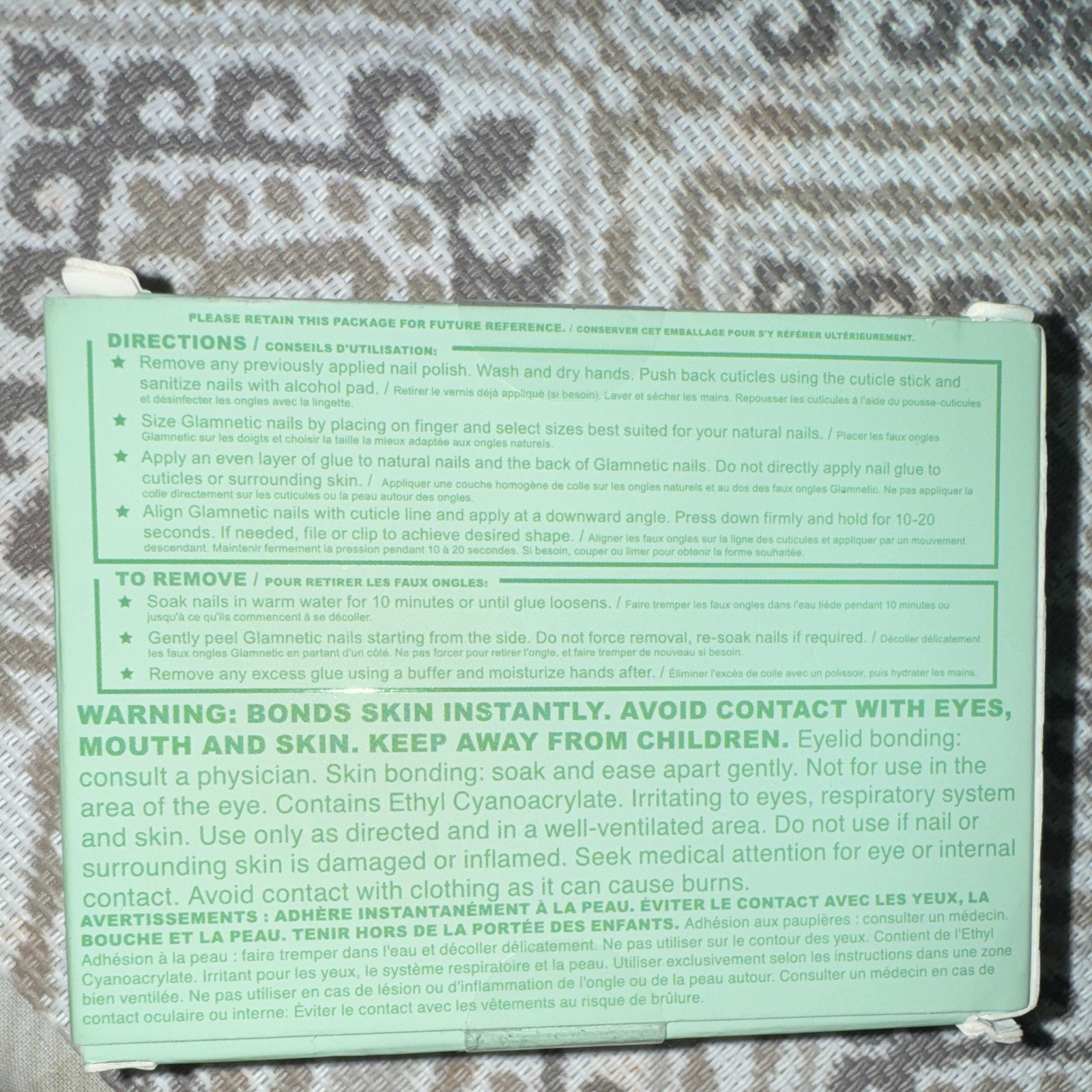 Glamnetic Reusable Press-On Nails GROOVY GREEN Glitter