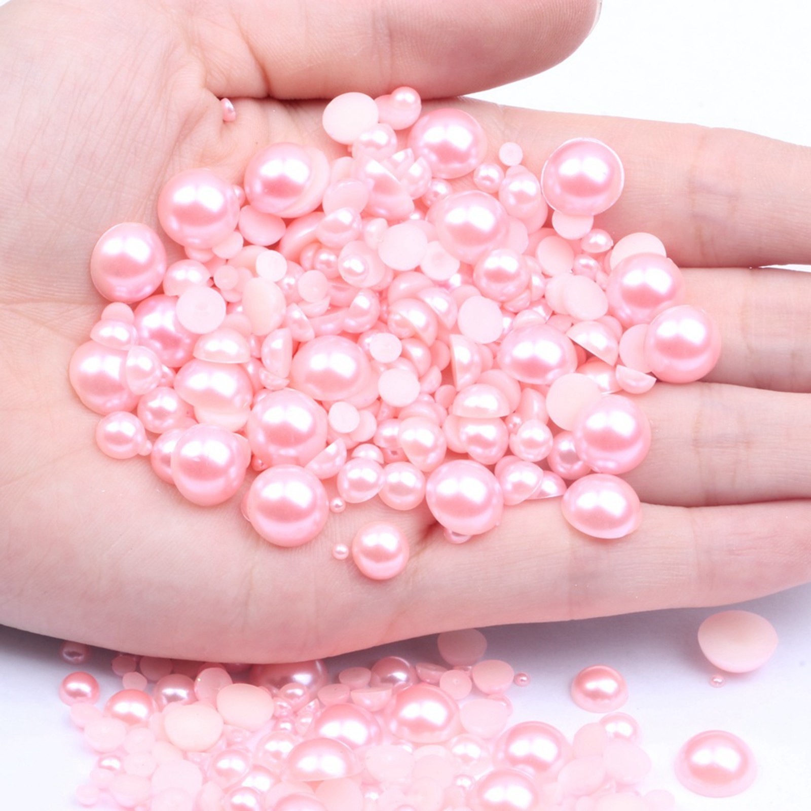10,000 pcs Acrylic Tiny Half Pearl Flatback Round Bead 1.5mm -4mm Nail Art Tips