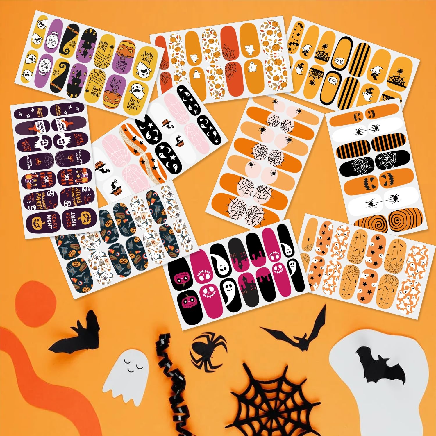 DANNEASY 24 Sheets Black, White, Orange, Purple, Red, Yellow, Brown, Pink