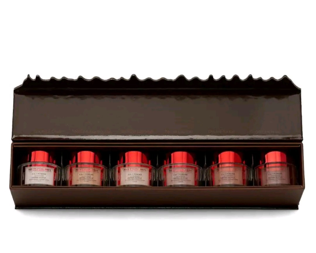 notpolish The ChocLIT Bar Nail Set & Kit Brown Shiny Hearts Theme