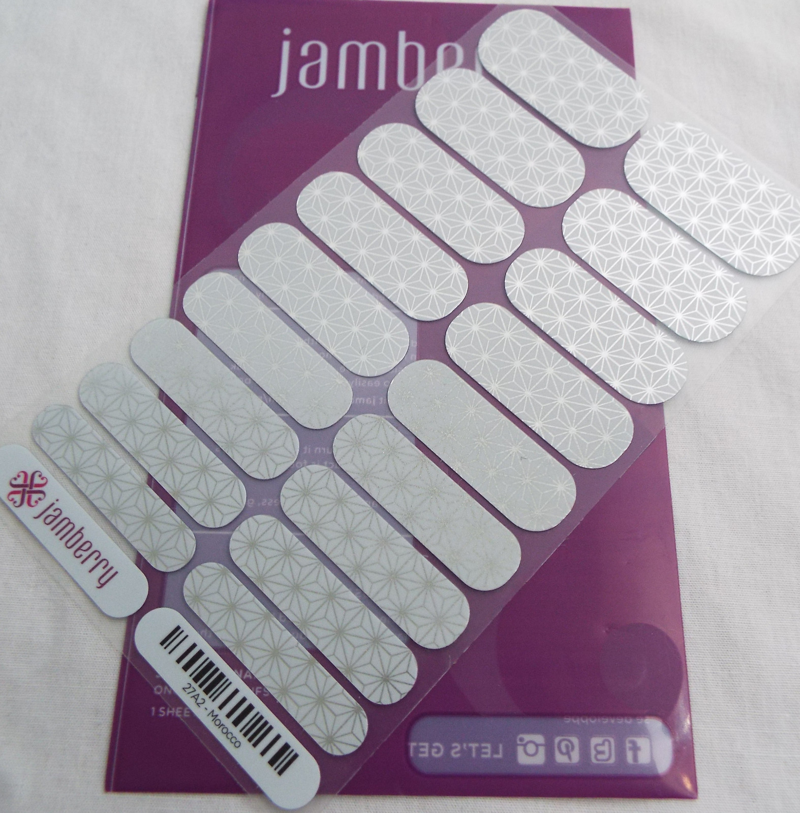 Jamberry Morocco 27A2 Nail Wrap Full Sheet