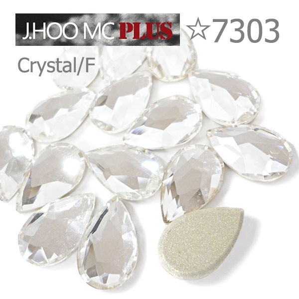 J.HOO Crystal 7303 Pear Flat Back Rhinestones 14×9mm Nail Art (4pcs)