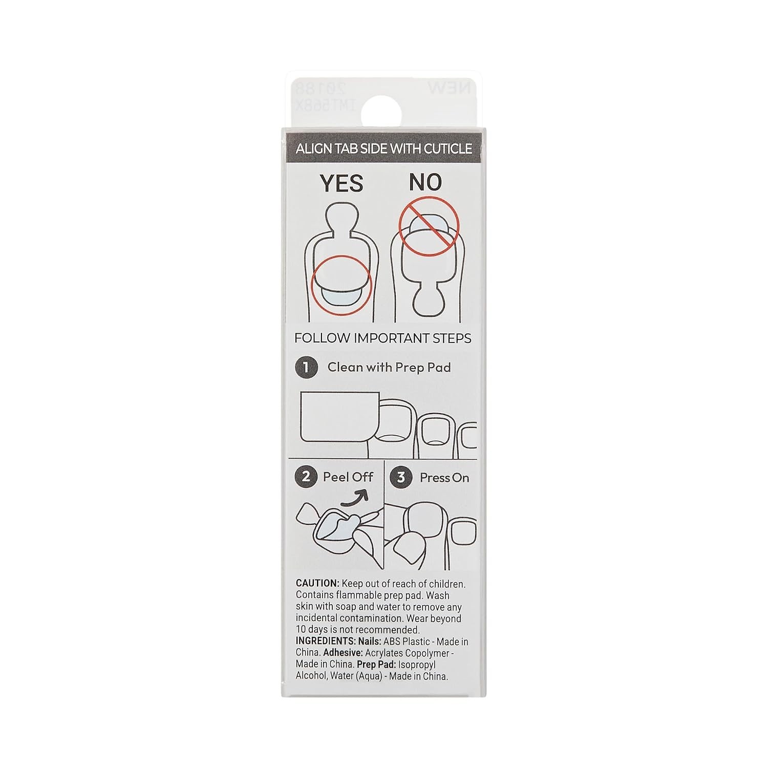 No Glue Mani Press On Nails, Color, ‘Feel The Beat’, White, Short Size, Squov…