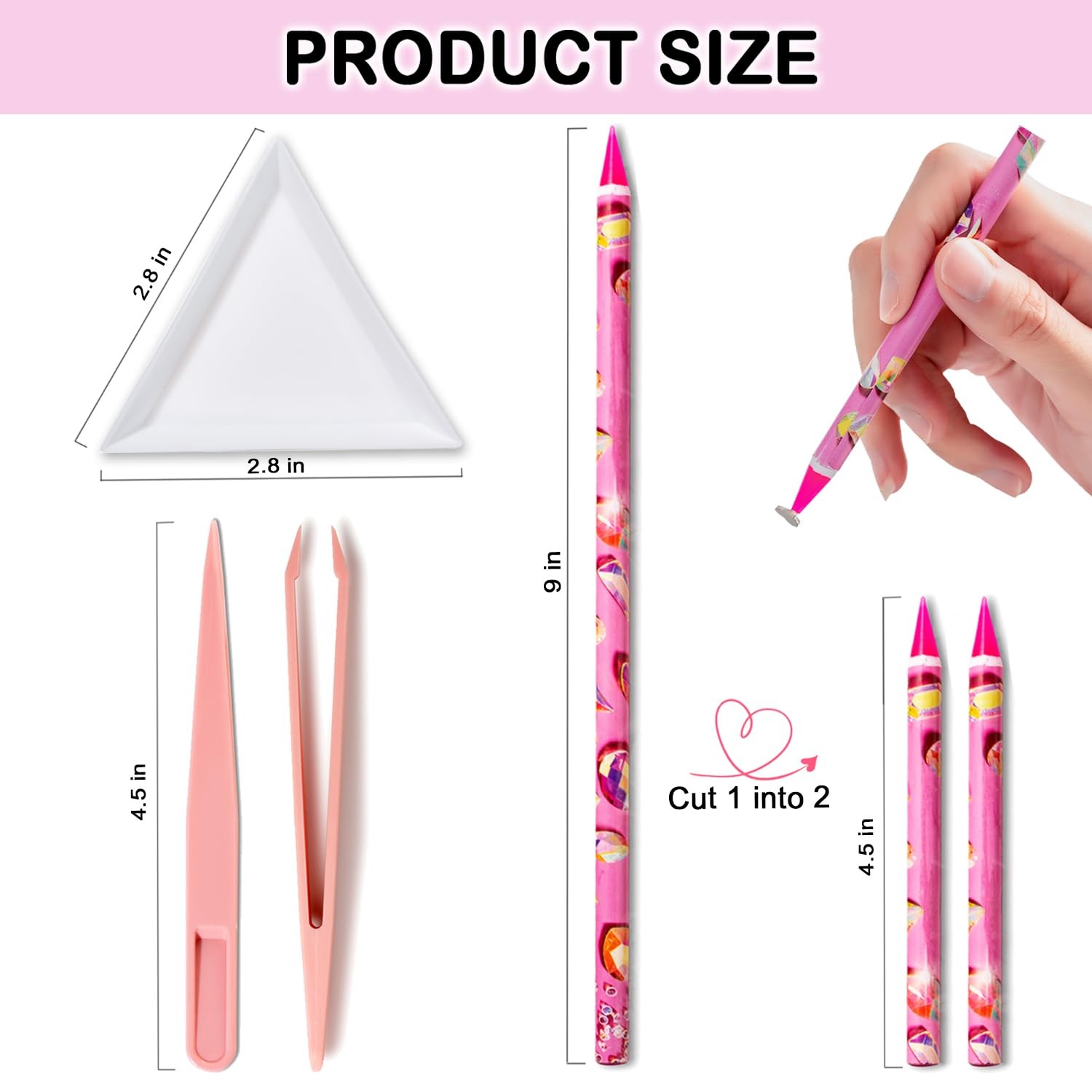 17Pcs Rhinestone Picker Tool Kit, Self-Adhesive Wax Pencil for Rhinestones an…