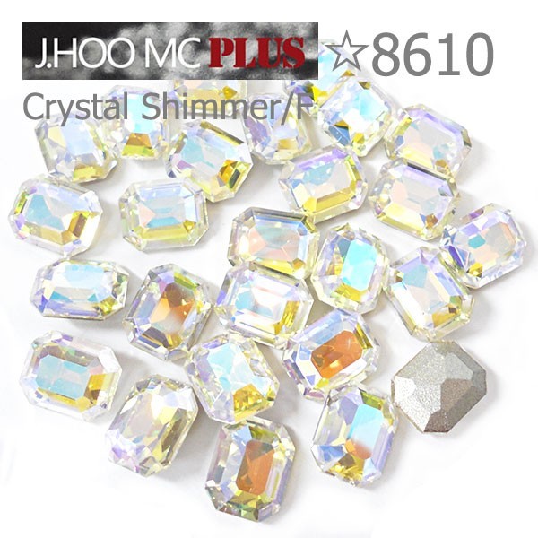 J.HOO Crystal 8610 Octagon V-Cut Fancy Rhinestones 10×8mm Nail Art (6pcs)