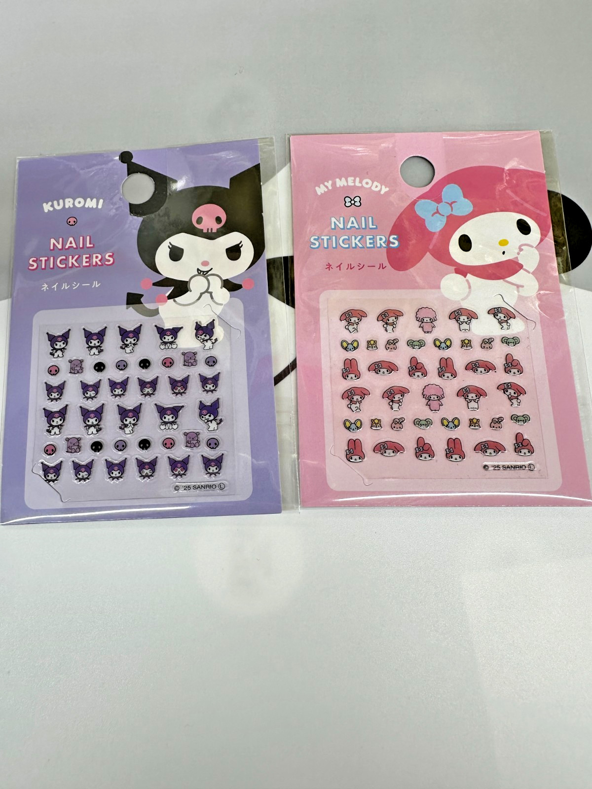 Sanrio Kuromi My Melody 3D Epoxy Nail Stickers Set 2 Kawaii Japan