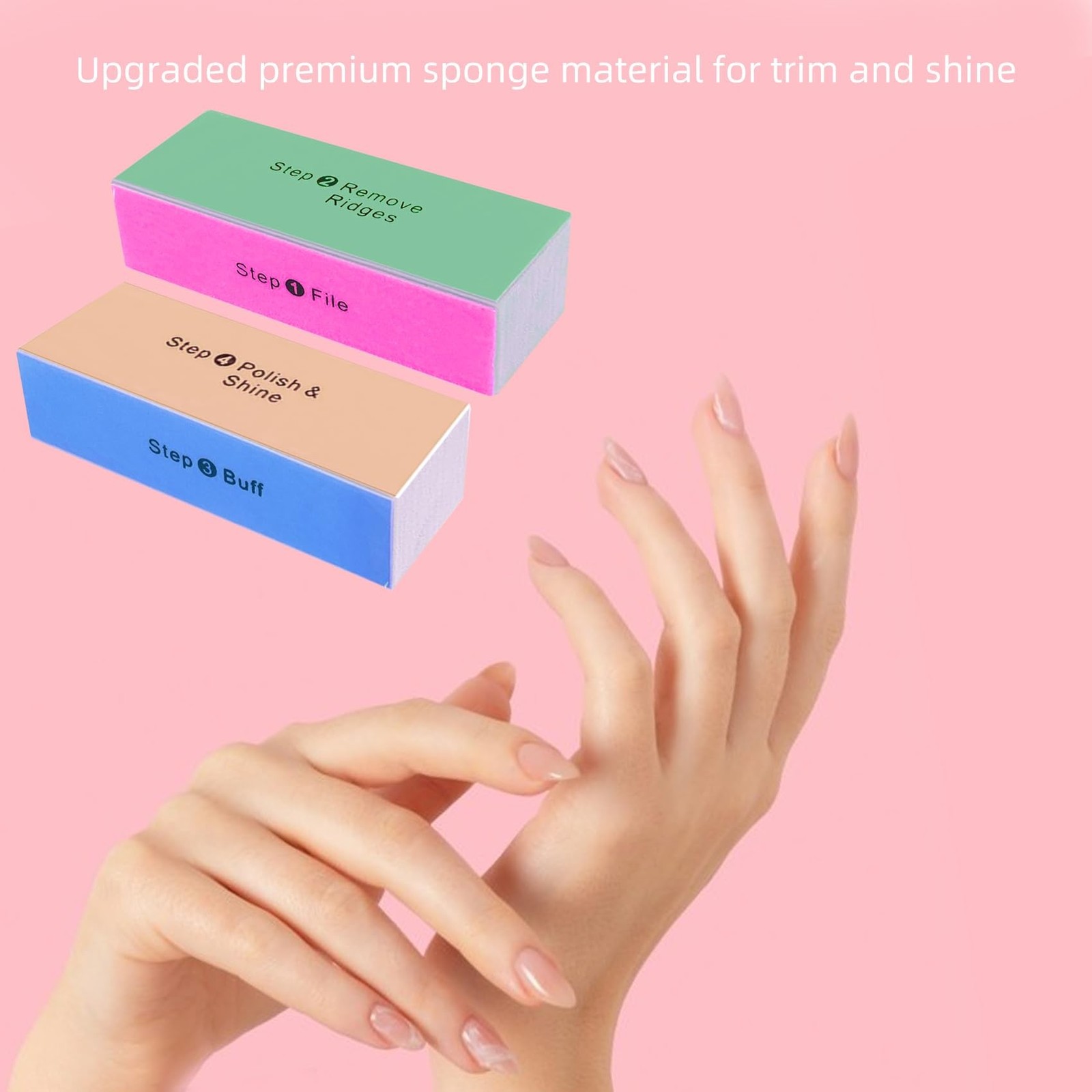 SKYPIA 2 Packs 4 Way Nail Buffer Block Nail Files and Buffers, Smooth & Buff …