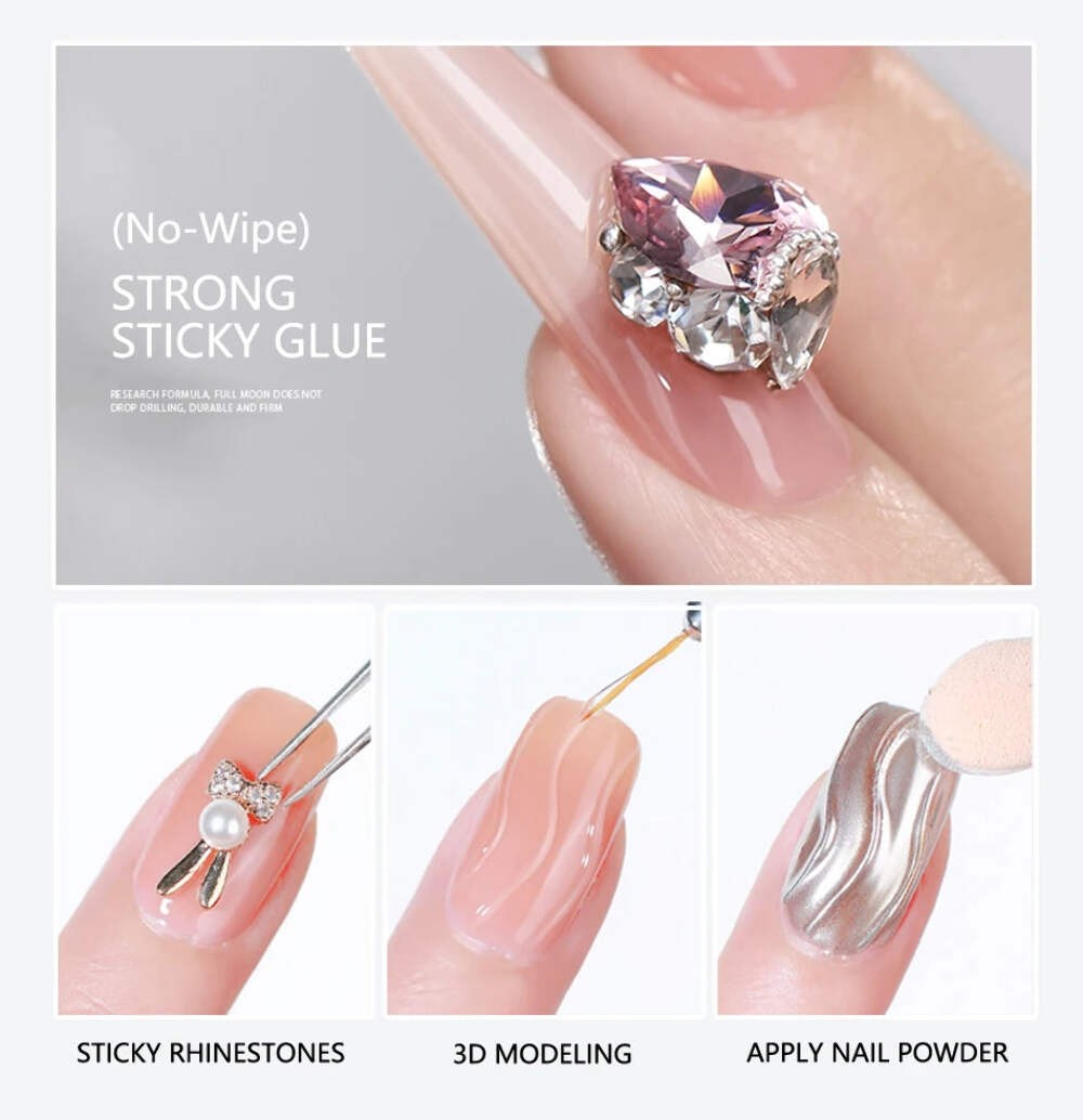 CHUNSHU Super Strong Sticky Nail Glue Gel For Rhinestones Nail Art Decorations 1