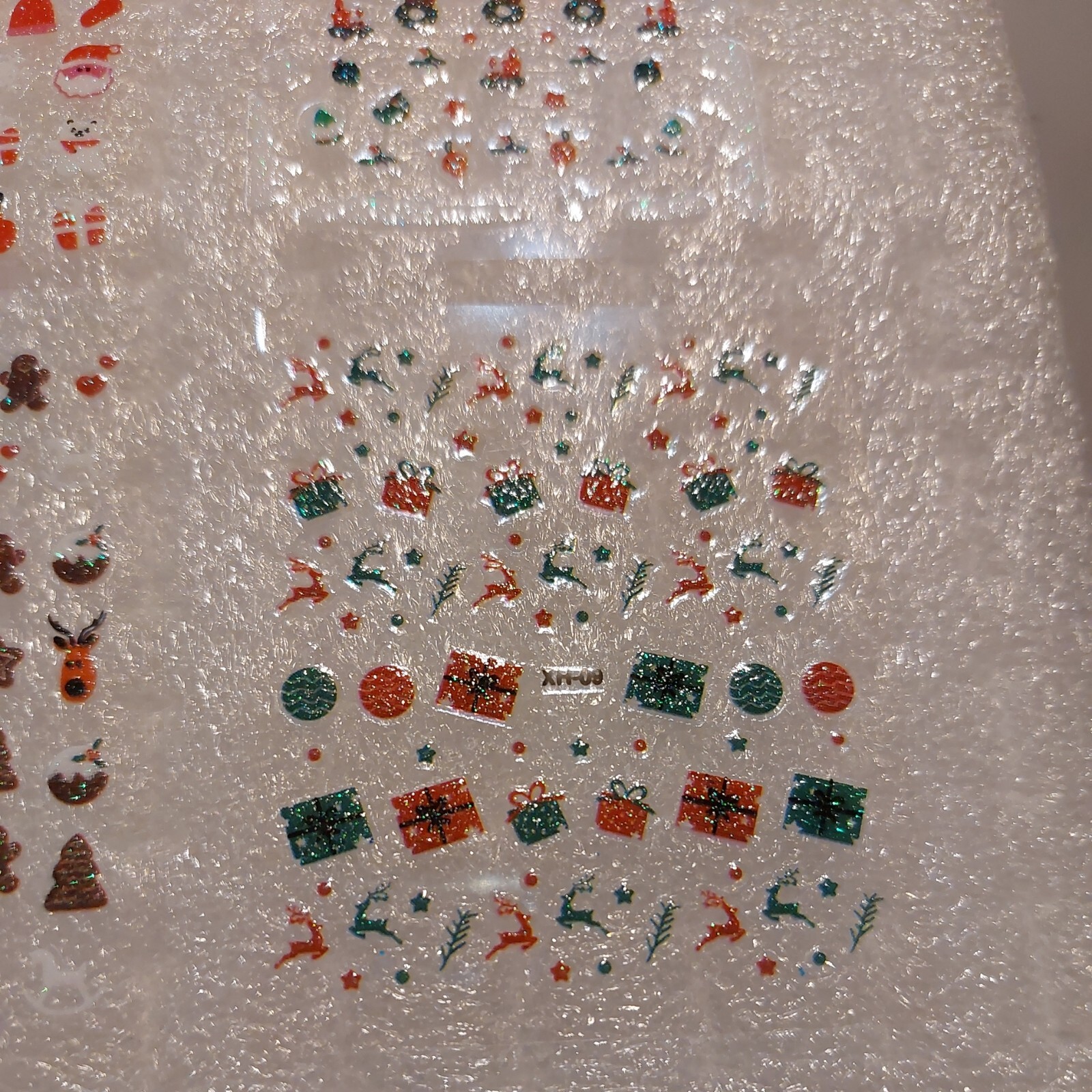 6 X Small Sheets Of Christmas Nail Art Stickers (Dn122) New