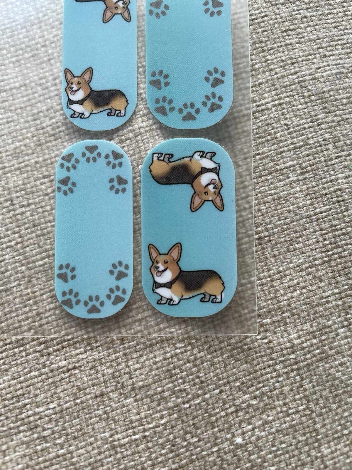 Custom ‘Dapper Corgis’ Jamberry Nail Wraps Unique 1/2 Sheet Dogs