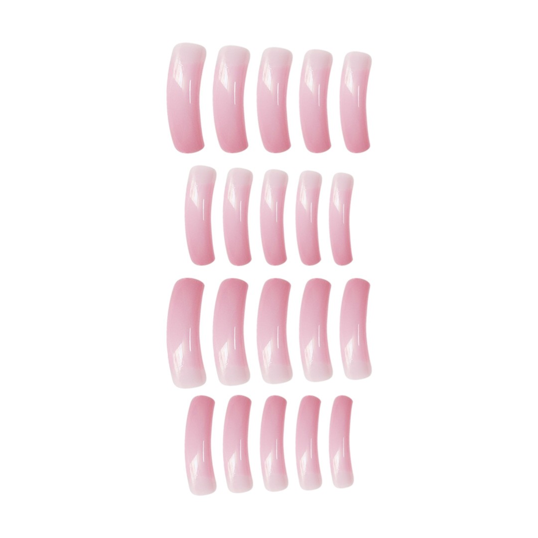 Pink Purple Gradient Long Press On Nails Ins Style Wholesale