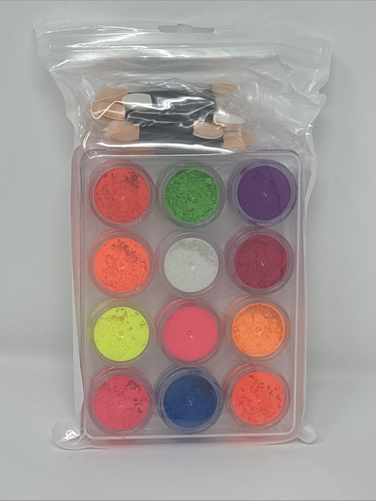 12 Colors Acrylic Luminous Fluorescent Powder Glow In the Dark Nail Art Pigment