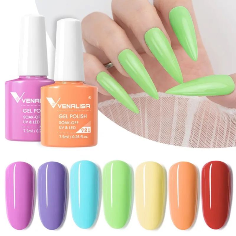 VENALISA PolyGel Nail Brush Dual-ended Slice Shape Painting Drawing Gel Art Tool