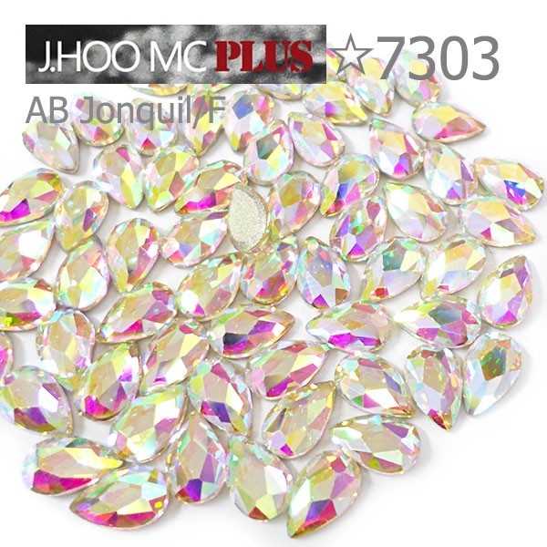 J.HOO Crystal 7303 Pear Flat Back Rhinestones 8×5mm Nail Art (10pcs)